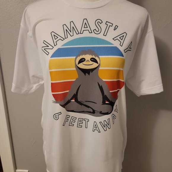 3/$30 Bundle: NEW: Namast'ay 6 Feet Away - Picture 3 of 3